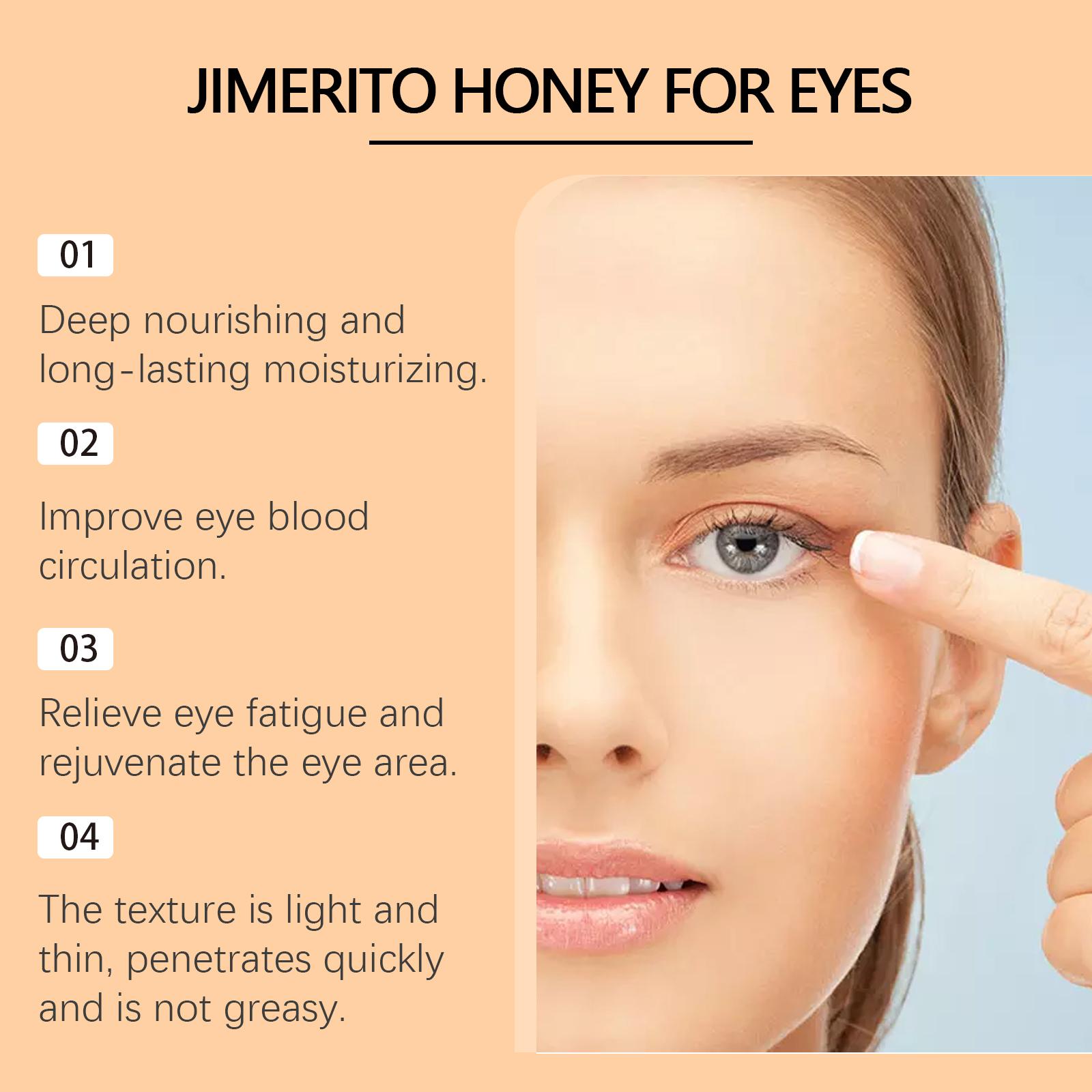 Honey Eye Care Serum,Honey Eye Cleansing Serum,Skincare Comfort Bee Honey Eye Soothing Lotion Honey Essence Fast-Acting Eye Cream, Daily Use Eye Care Product.