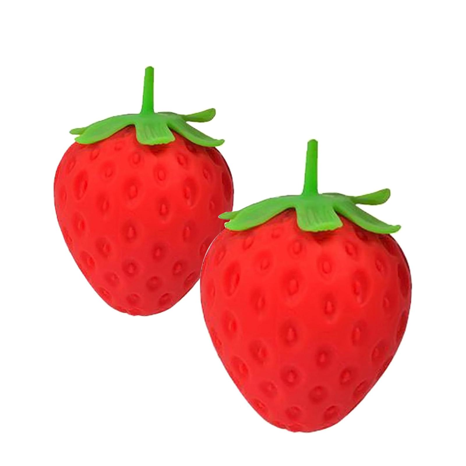 1/2 PCS Anxiety Squishies, Fidget Cube Stress Relief, Squeezable Toy Fruit Ball Realistic Strawberry Model, Party Favor Favor Gifts, Slow Rise Pressure Release Toy Adults And Kids