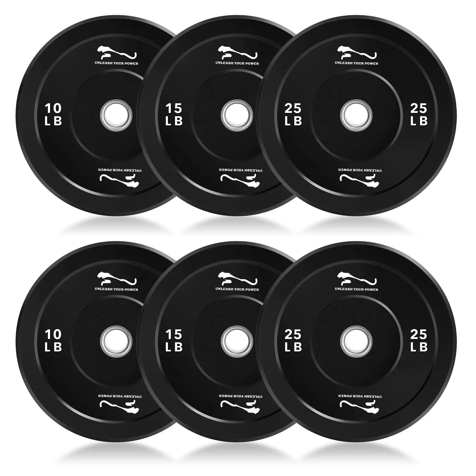 Garvee 2-Inch Rubber Coated Weight Plate Pair – Durable, Noise-Reducing & Floor-Protecting for Strength Training – 10LB x 2 for Home Gym & Bodybuilding