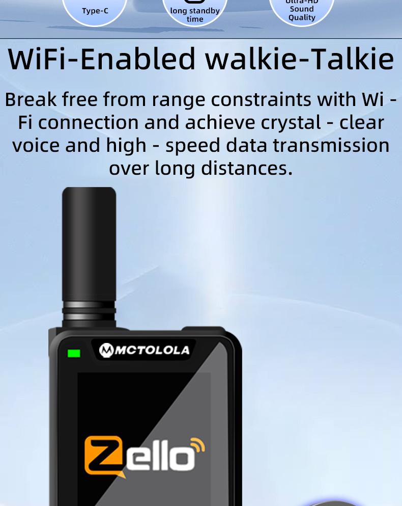 2G4G Zello Android system equipped with a 2.4-inch display screen supporting Wi Fi Bluetooth and call function. Portable handheld walkie talkie covering 8000 kilometers worldwide, suitable for fleet scheduling, outdoor camping and other multiple scenarios