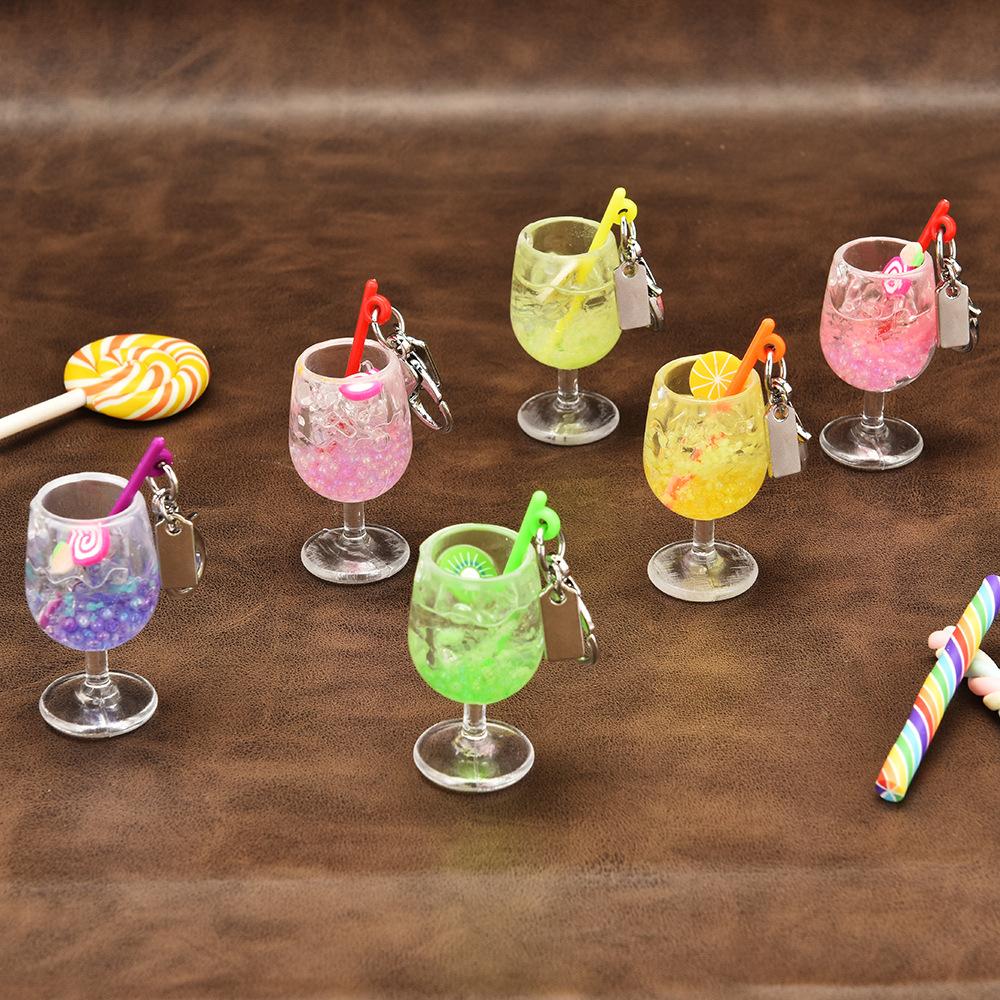 Resin Ice Cream Pendant, Jelly Wine Glass Charm Accessories, Hot Selling Cross-Border Goblet Pendant