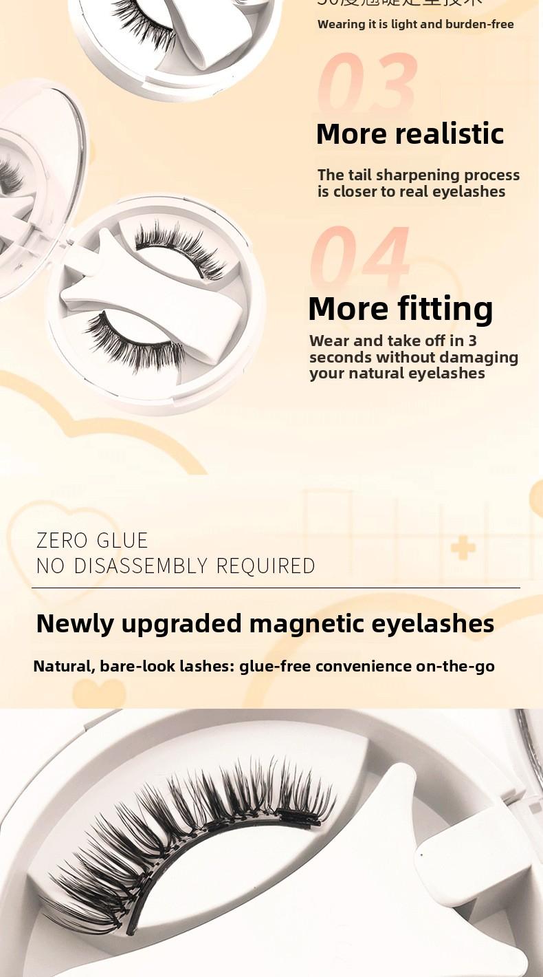 New Magnetic False Eyelashes Set 8 Styles Reusable Waterproof Natural Look for Daily Party Eye Makeup Extension
