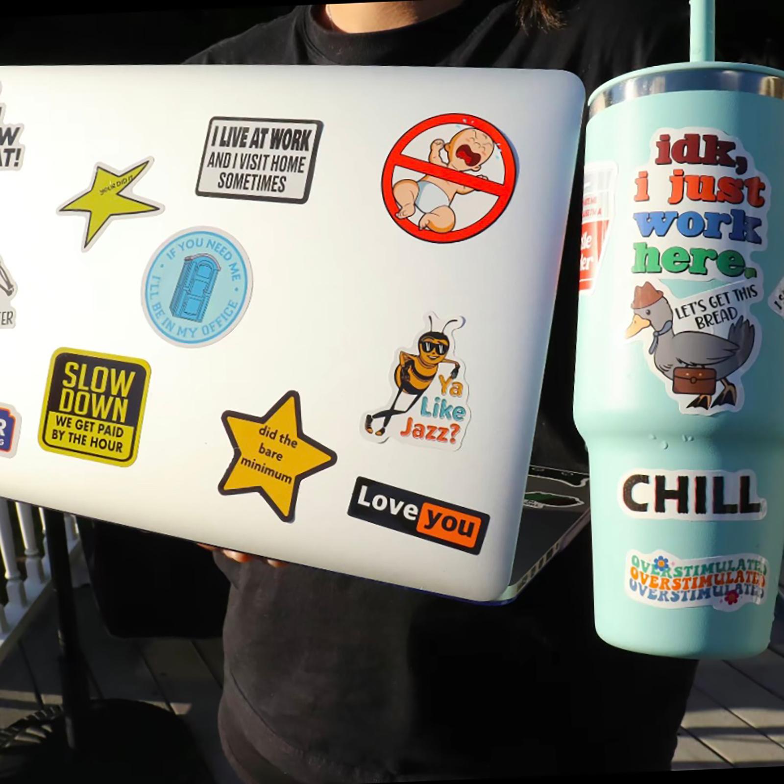 130PCS Funny Saying Sticker Pack, Snarky Sarcastic Humor Meme Stickers, Waterproof Vinyl Stickers for Laptop Water Bottle Phone iPad Decor