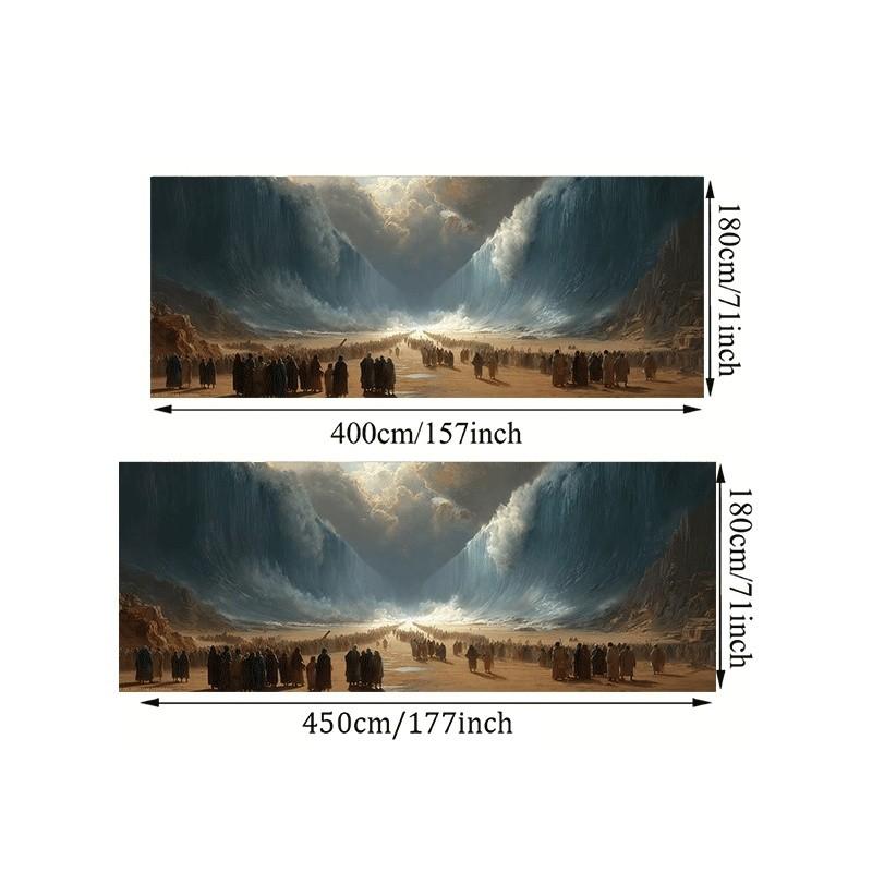 Modern Home Decor Garage Door Curtain, Creative Personal Design, Privacy Protection, Durable, Essential Home Accessory