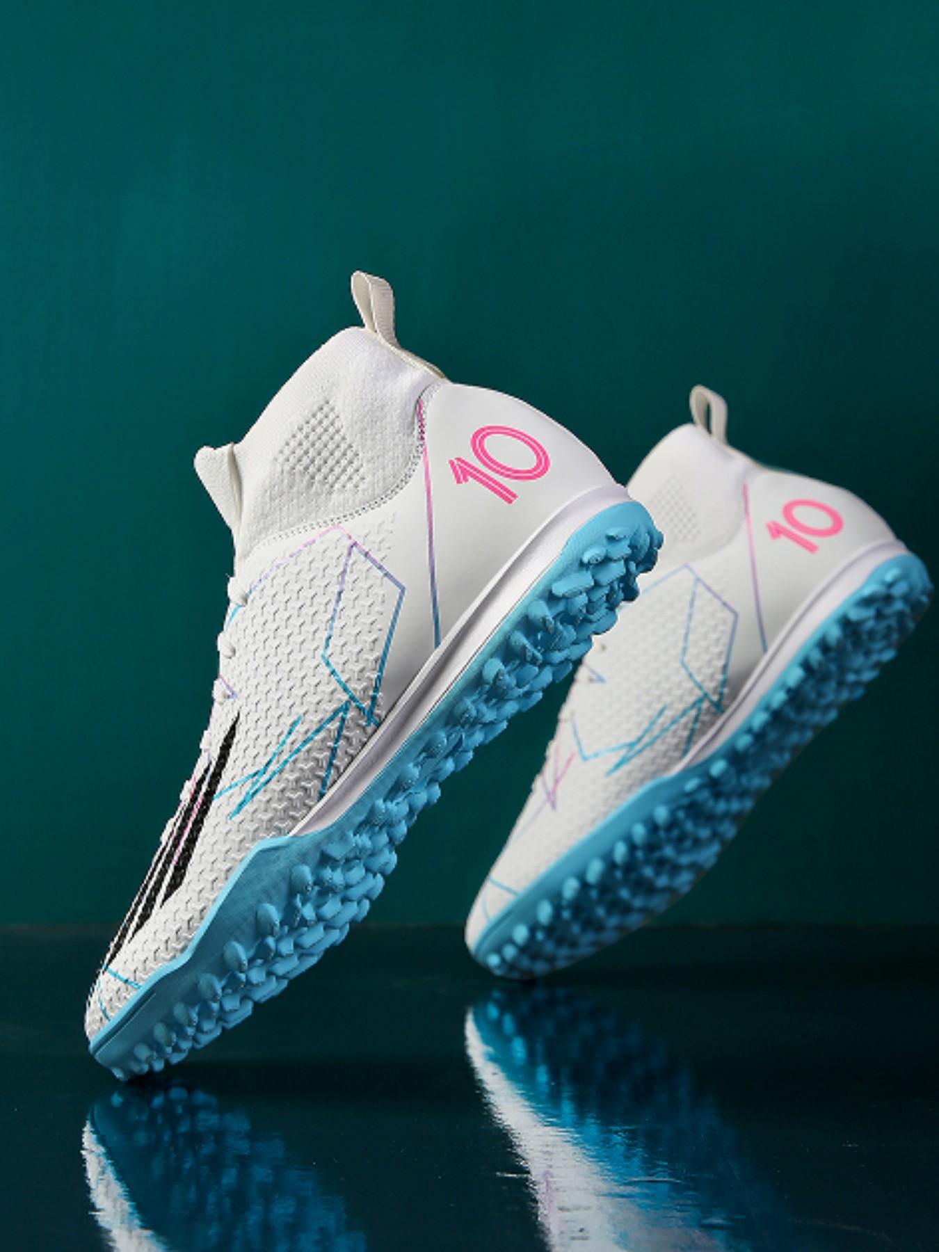 New Unisex Soccer Shoes, World Cup Ag Long Studs Anti-Slip Training Boots, Outdoor Grass Football Cleats, Professional Sports Footwear