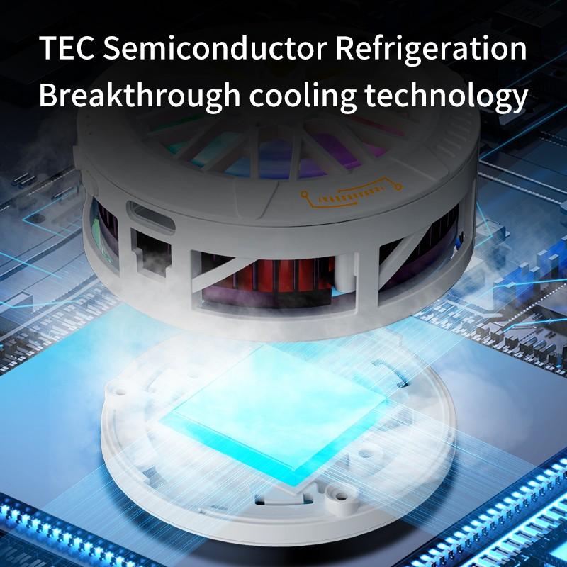 New Temperature Display Magnetic Semiconductor Phone Cooler, 2-In-1 Magnet + Back Clip Fast Cooling, Fits iPhone Samsung Huawei Oppo Vivo Android