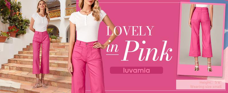 luvamia Wide Leg Jeans for Women Trendy High Waisted Flare Jeans Cropped Denim Pants Stretchy Baggy with Patch Pockets Bottom Womenswear Wideleg Basic bootcut jeans baggy jeans jeans for women Trouser