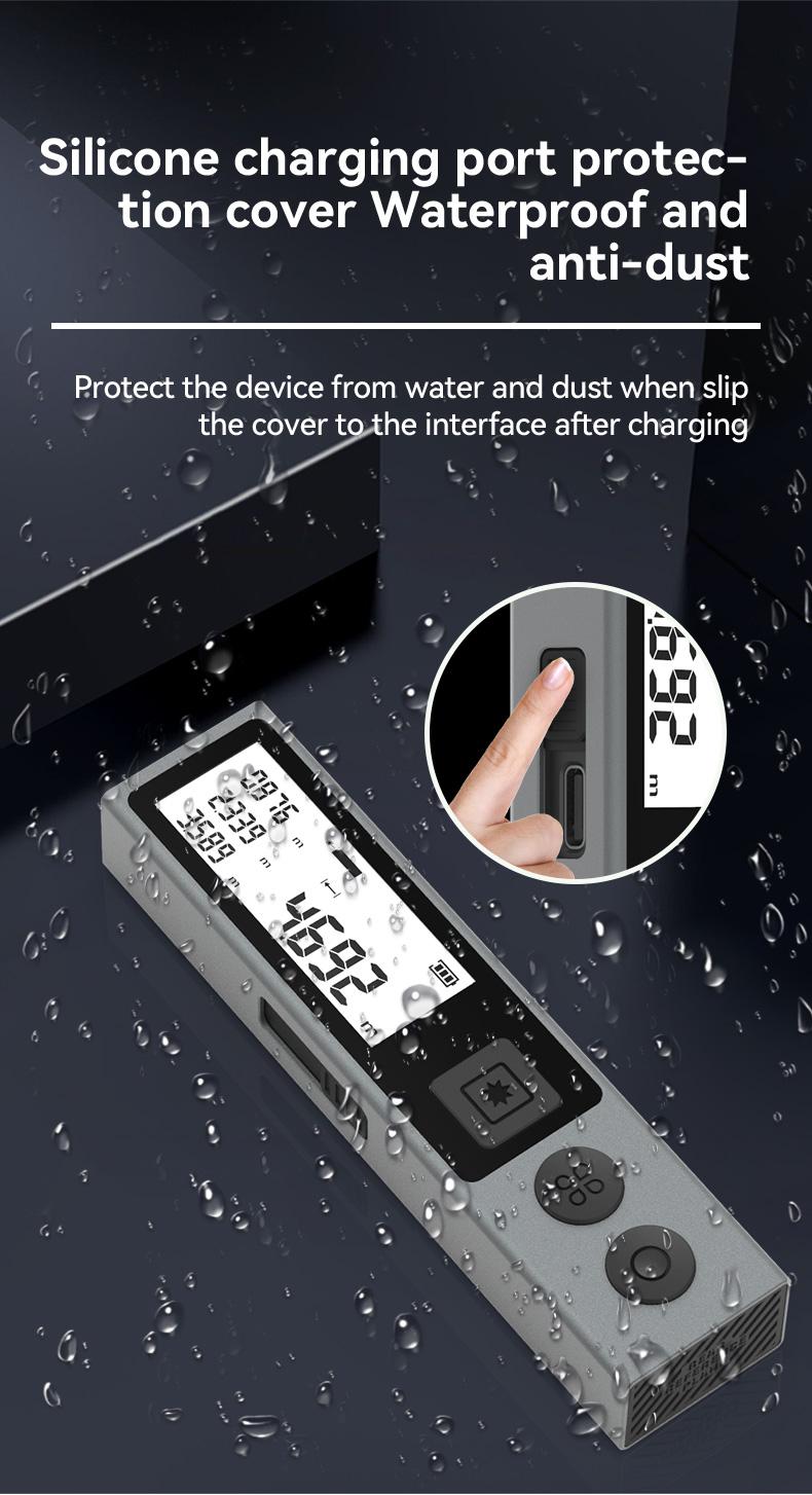 Mileseey M120Pro Laser Measure, Laser Tape with 98ft Range, USB Charging, Supports m/in/ft Unit Switching, Pythagorean Mode, Measures Distance, Area, and Volume. Mini Portable Laser Measurement Tool.TikTokShopBlackFriday