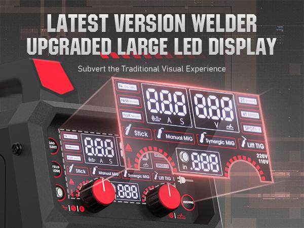 YESWELDER MIG-140DS-PRO Gas Gasless MIG Welder 140Amp | Synergic MIG Control, Dual Volts 110/220V & Large Digital Display | Gas/Flux Core/Lift TIG/Stick 4-in-1 Welding Machine YESWELDER MIG-140DS-PRO Gas Gasless MIG Welder 140Amp | Synergic MIG Control, Dual Volts 110/220V & Large Digital Display | Gas/Flux Core/Lift TIG/Stick 4-in-1 Welding Machine