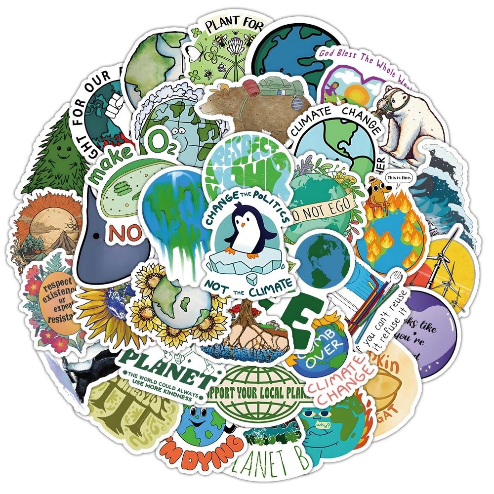 50 Pcs Waterproof Graffiti Stickers Set, DIY Decorative Decals for Water Bottles Laptops Phone Cases Suitcases Refrigerators Skateboards Notebooks