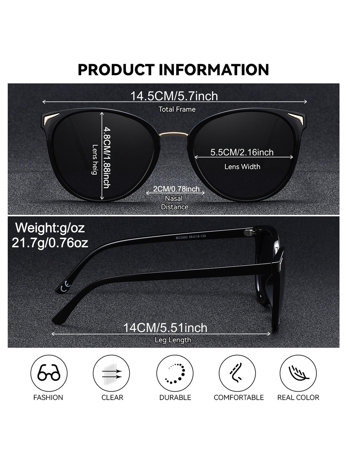 Luckace Men's Polarized Sunglasses, Tac Lens, Round Frame, UV Protection, Lightweight, Comfortable, Ideal for Outdoor Activities, Gift-Ready