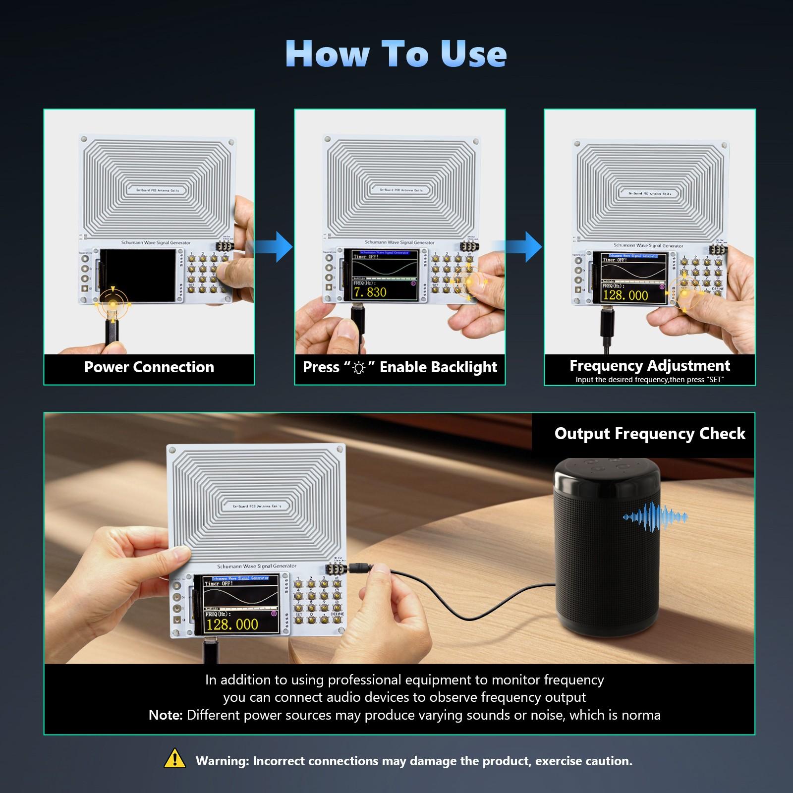 7.83hz Schumann Resonator, Adjustable 0.001hz-200khz Crystal Oscillator, Anti-Interference, Sleep Aid, Office Efficiency, Inspiration Boost