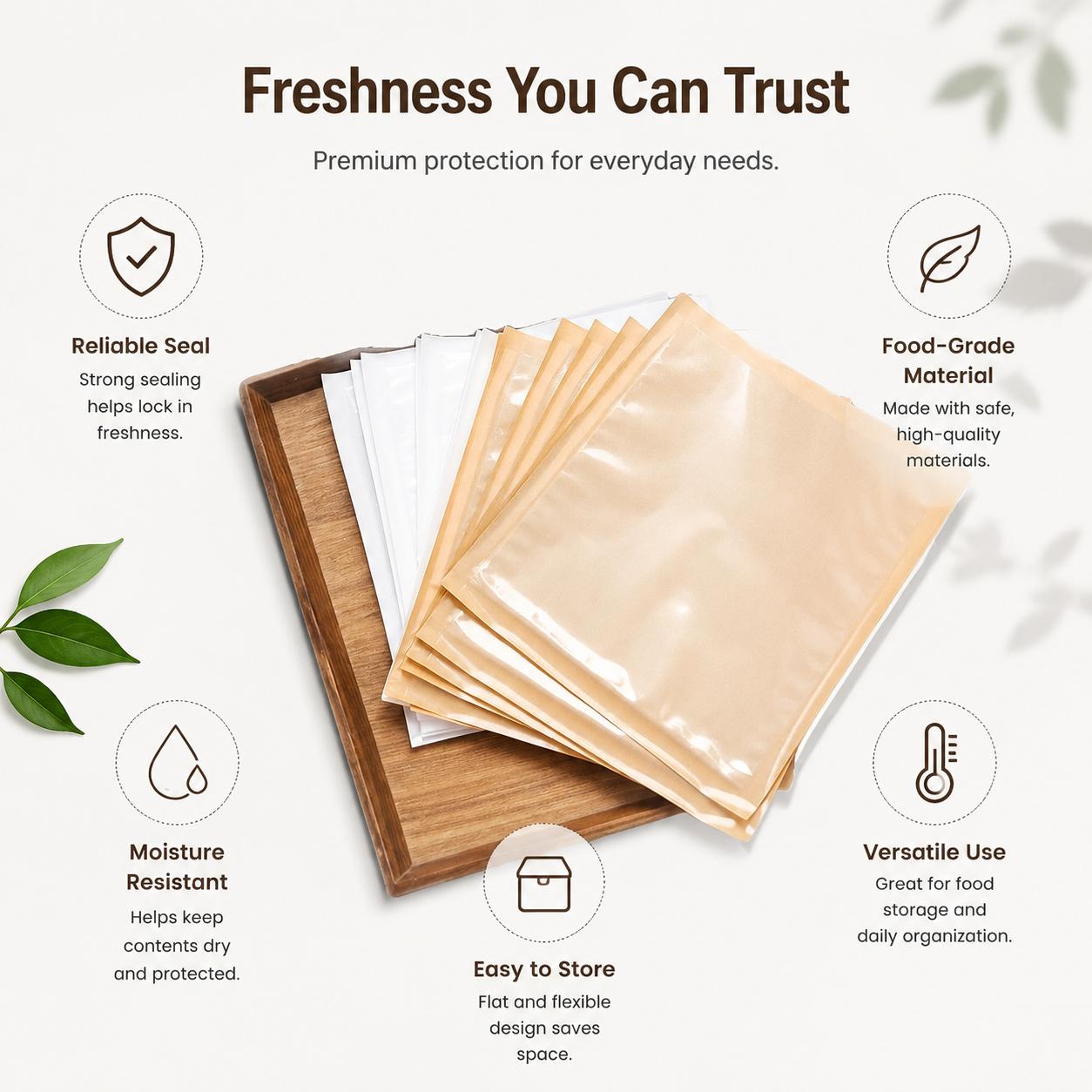 Eco-Friendly Kraft Paper Food Packaging Bags – Grease-Resistant, Transparent Triangular Design for Croissants, Toast, Sandwiches, and Bakery Items – Sustainable, Compostable, Food-Safe Carryout Solution