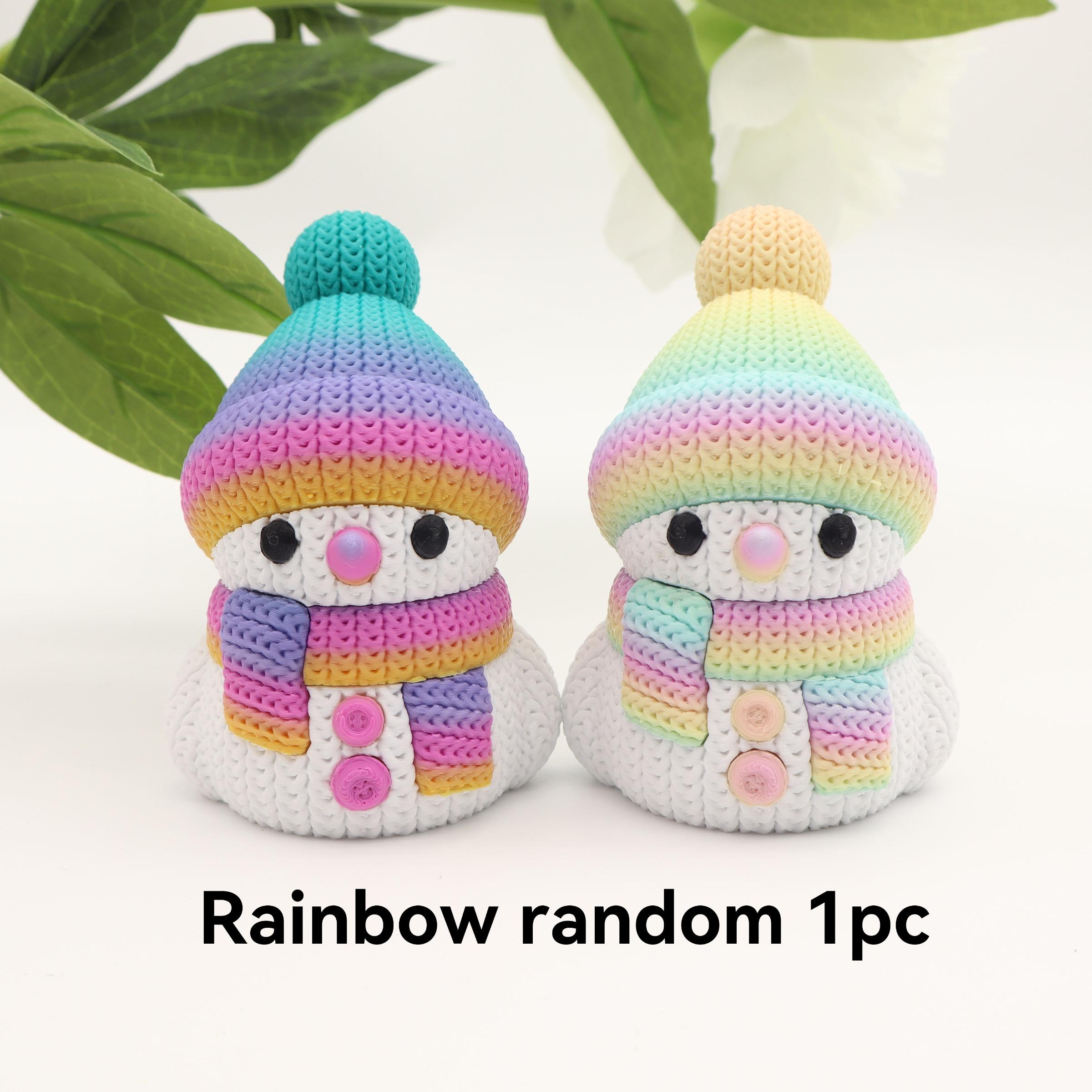 3D Printed Snowman Set, Home Decor Desktop Ornament, Halloween Christmas Gift, Suitable for Any Occasion, 1pc/6pcs, Desktop Statue