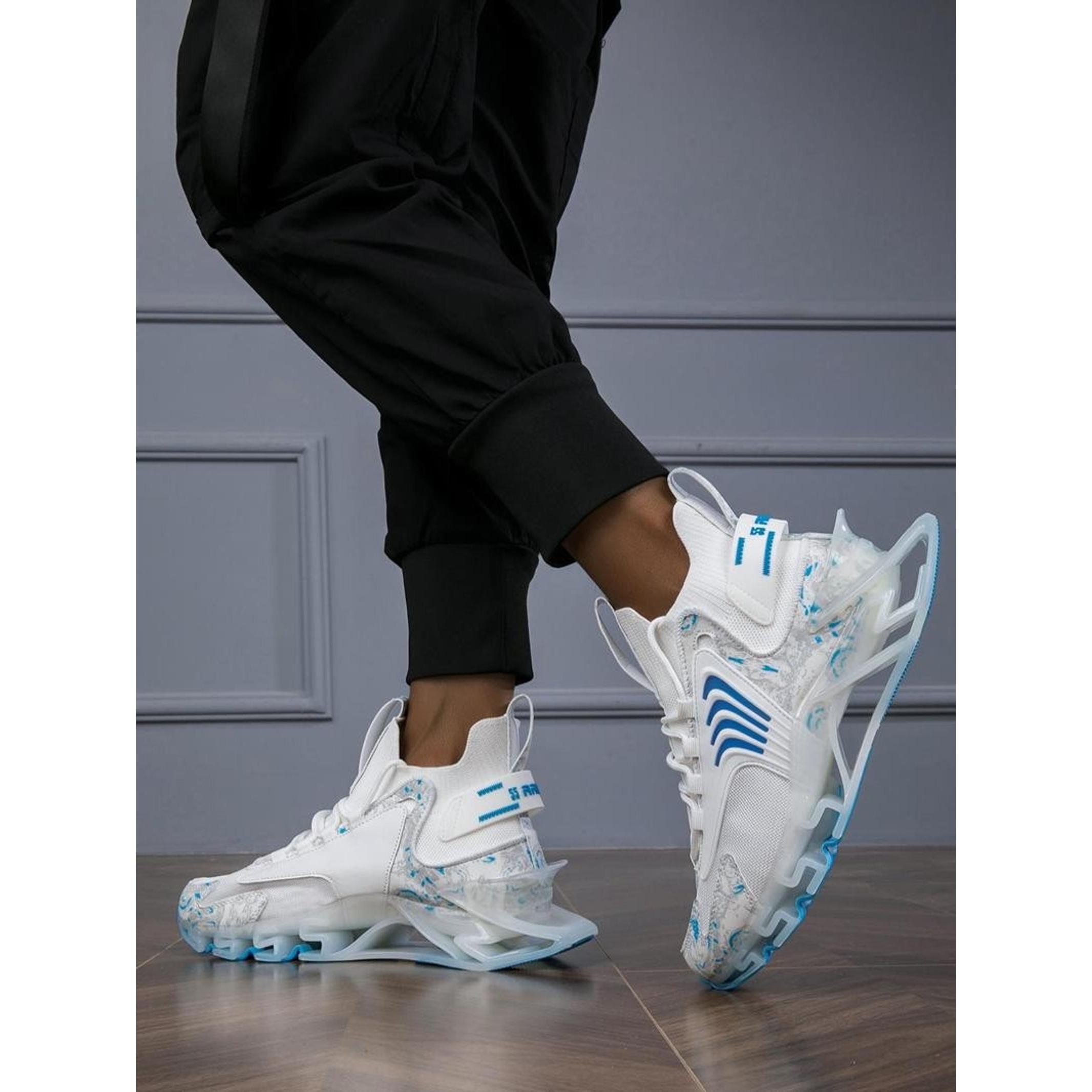 Men's Fashionable Lace Up Front Mesh Trainer Shoes,  Workout Sneakers, Casual Sports Shoes, Breathable Comfortable Sports Running Shoes, Male All-match Round Toe Designer Athletic Shoes for Daily Wear