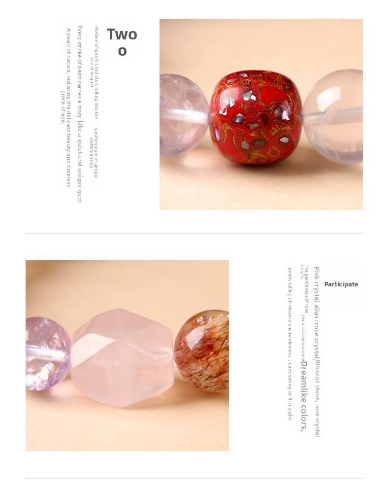 [Multi Treasure Crystal] crystal bracelet, black gold super seven green phantom white crystal blue chalcedony sunstone rose quartz amethyst, unisex, daily wear gift, 10mm beads natural stone, all round good luck symbol