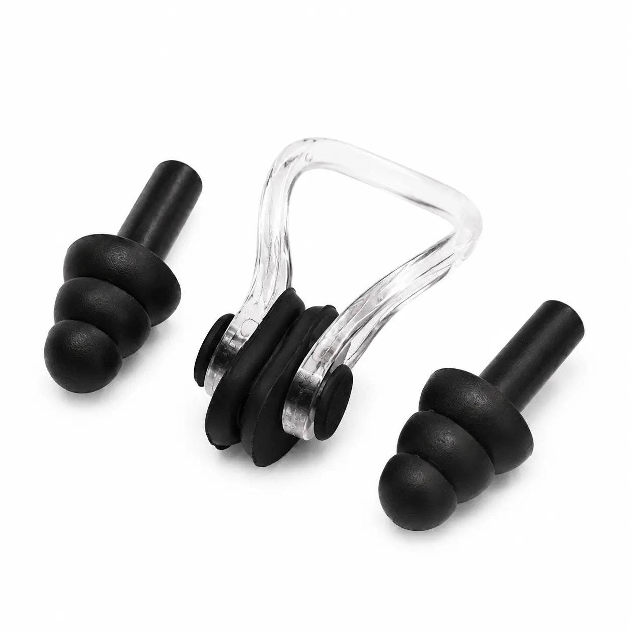 Premium Unisex Waterproof Silicone Swimming Accessories Kit Featuring Adjustable Nose Clip and Comfort-Fit Earplugs for Leak-Free Pool and Open Water Use — Designed for Competitive Swimmers, Recreational Users, and Aquatic Therapy Participants