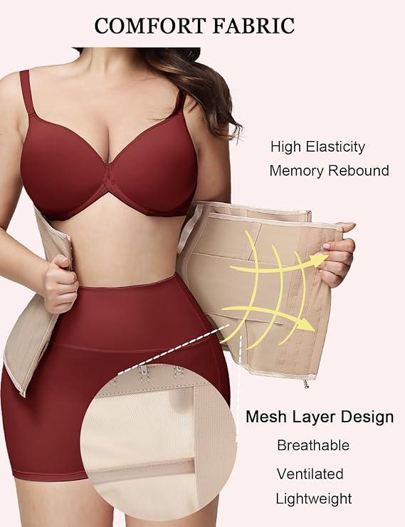 SHAPSHE Waist Shapewear for Women Workout Tummy Control Shapewear with Zipper Hook 2863