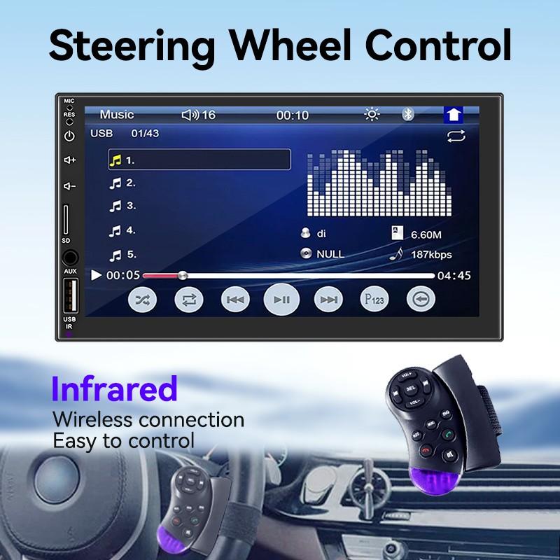 1 Din Car Multimedia Player, Car Video Players, Carplay Display + Fm Radio, Supports Apple Carplay Android Auto, Bluetooth-compatible 5.0 USB TF Aux Fm