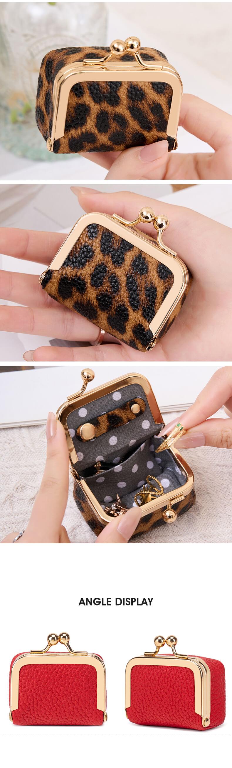 Mini Wallet with Kiss Lock Royal Bag Design, Vanity Purse, Portable Makeup Box for Jewelry and Small Items, Ideal Gift for Christmas and Valentine's Day