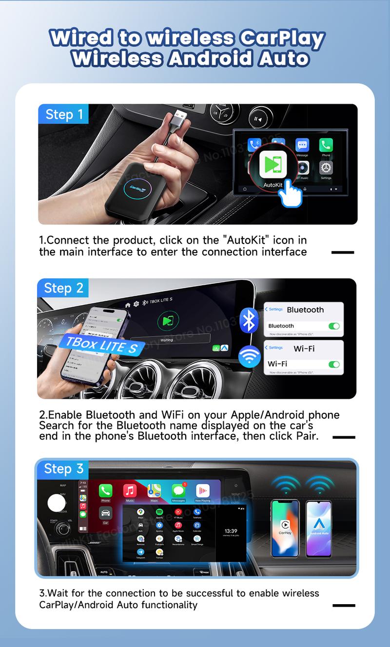 【BlackFriday】CarlinKit carplay adapter TBOX lite s, support Netflix - Watch TV Shows car Online, Plug and Play Online Audio Streaming Retains Original Controls HDMI Output