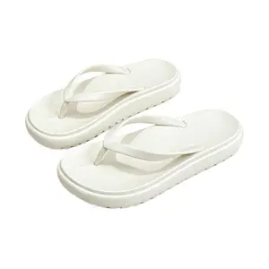 Womens Cloud Cushion Platform Flip Flops, Ultra-Soft EVA Non-Slip Summer Beach Slippers, Lightweight Thick Sole Flip Flops for Casual Daily Wear, Vacation and Poolside