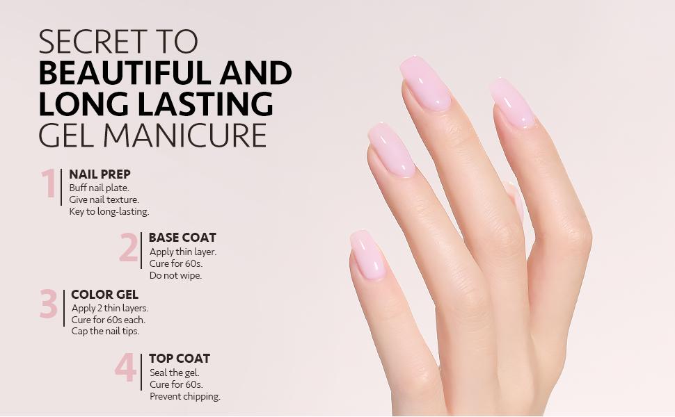 GAOY Baby Pink Gel Nail Polish, 16ml Soak Off UV Light Cure Gel Polish for Nail Art DIY Manicure at Home, Color 1525