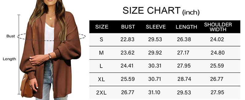 Danedvi Womens Cardigan Sweaters Open Front Long Batwing Sleeve Cardigans Oversized Outwear Sweaters