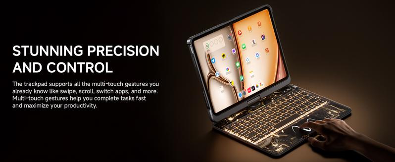 Lecsas Newest High Appearance 360 Swivel Keyboard with transparent case for iPad(not include iPad!!!)