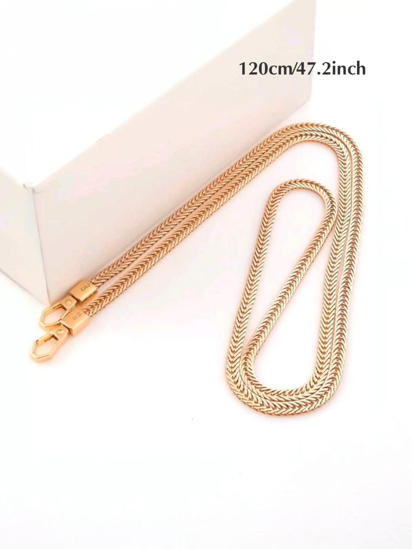 Elegant Handbag Chain,tracolla per borsa，catena per borsa， 2D Flat Iron Strap, Metal Buckle Shoulder Strap, Replaceable Single Shoulder/crossbody Strap, DIY Wallet Making