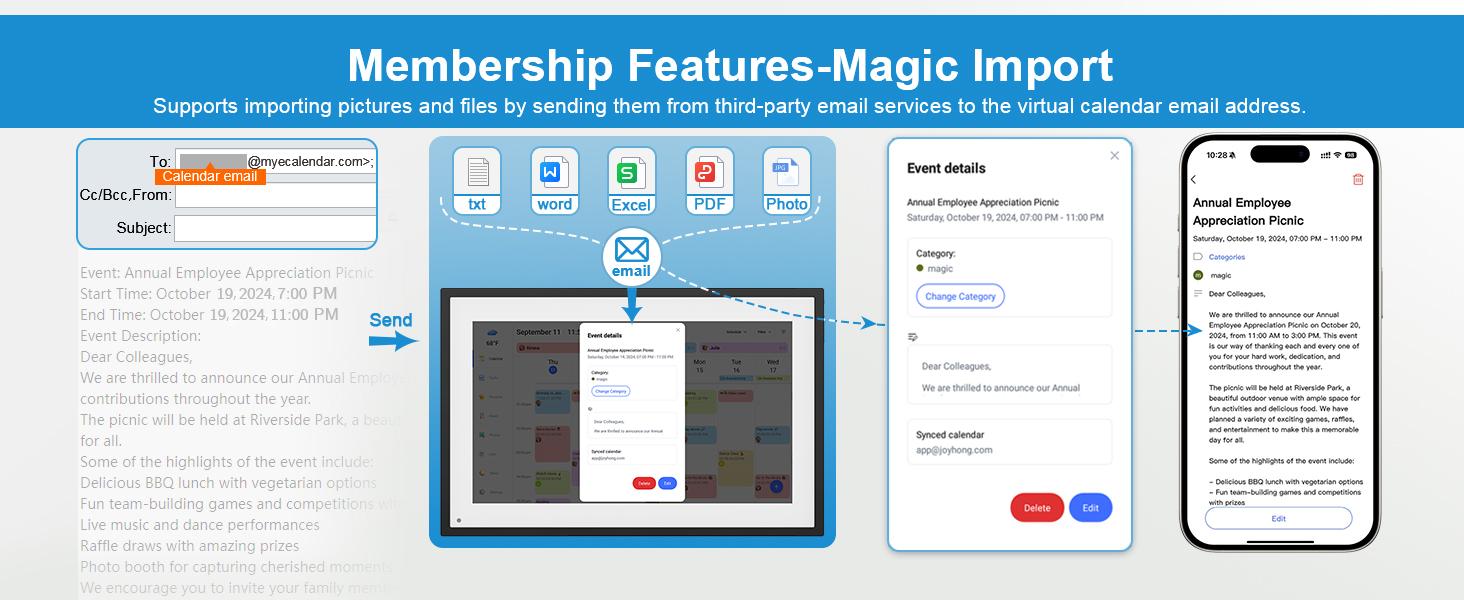 10.1 Inch Digital Calendar+Digital Picture Frame, 2025-2026 Desk Calendar Smart WiFi Planner&Chore Chart, IPS HD Interactive Touchscreen Display For Family Schedules
