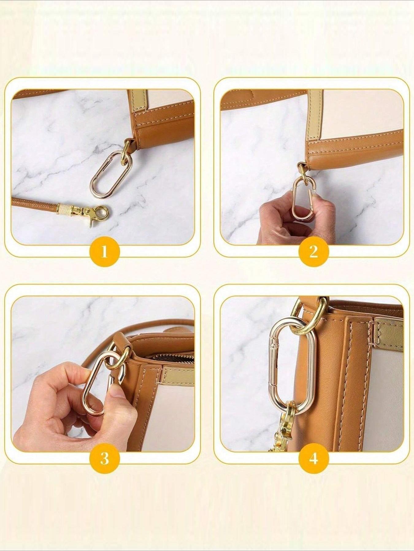 5‑Pack Heavy‑Duty Metal Carabiner Clips, Functional Oval Trigger Spring Snap Clips with Key Rings, Ideal for Climbing Keys Bags Outdoor Use