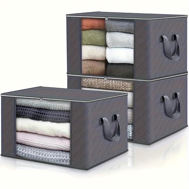 Foldable Drawer Storage Box with Rose Gold Handle, Stackable Fabric Organizer for Socks Lingerie Bras Tie Accessories, Clothes Storage, Home Organization Solutions