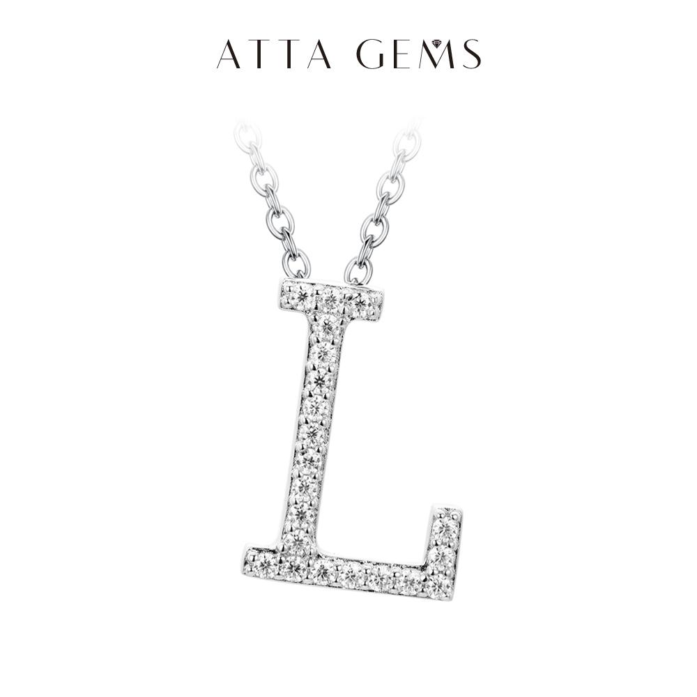A~Z 26 Letters Necklace Synthetic Moissanite Pendant DIY Design Have Pendant and Chain Free N010 SpringStatements