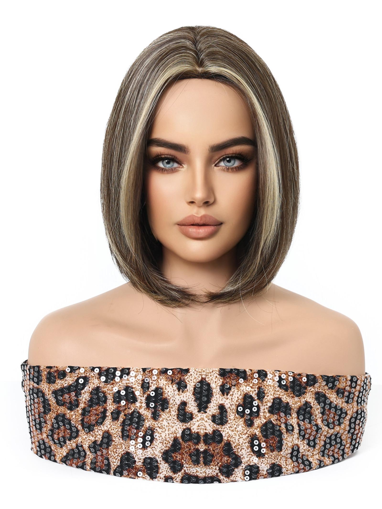10 Inch Bob Wig Straight Hair Natural Breathable Fashion Cute, Festival, Short Wigs for All Seasons Synthetic Material Wigs