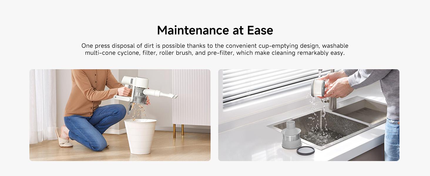 DREAME R10 Pure Cordless Vacuum Cleaner, Stick Vacuum Cleaner for Home, 120AW Powerful Suction, Anti-Tangle, LED Headlights, Up to 60 Mins Runtime, Lightweight for Carpet, Hard Floor, Pet Hair