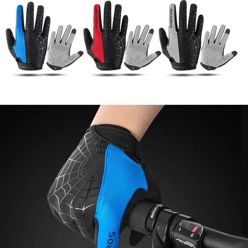 ROCKBROS Full Finger Gloves Touch Screen MTB Motorcycle Bicycle Cycling Gloves Touch Screen Anti-Slip MTB Gloves for Cycling Workout Outdoor Sports ROCKBROS Full Finger Gloves Touch Screen MTB Motorcycle Bicycle Cycling Gloves Touch Screen Anti-Slip MTB Gloves for Cycling Workout Outdoor Sports