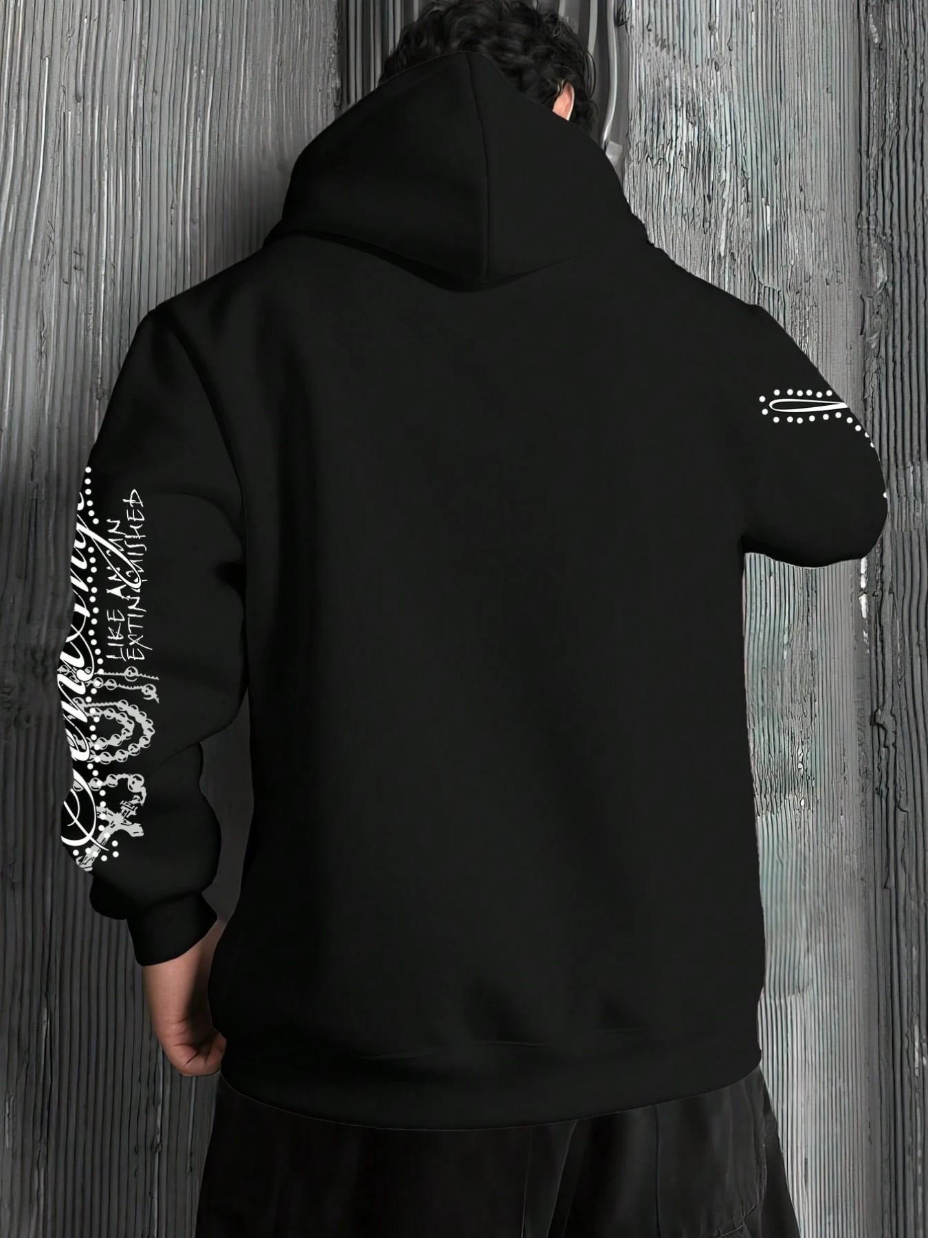 Unisex Oversized 'heaven Sent Angel' Hoodie, Vintage Angel Graphic, Cross Pearl Detail, Soft Fleece Fabric, Street Style Fall & Winter