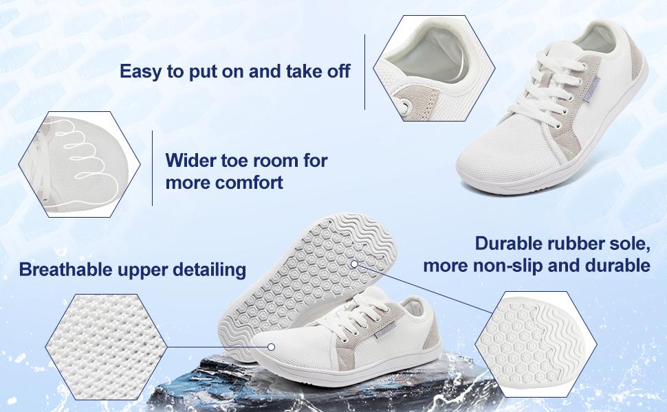 HOBIBEAR Womens Mens Minimalist Wide Toes Barefoot Shoes | Zero Drop | Wide Width Fashion Sneaker Footwear mens shoes Sky Blue  #outdoorfun