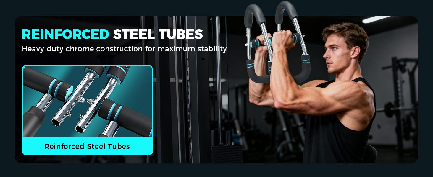 【SpringStatements】BAGAIL Twister Arm Trainer 5-Level Resistance 40-130 lbs for Chest & Arm Workout Home Gym Strength Training Equipment with Ergonomic Grips & Carry Bag for Men and Women Adjustable Exercise Machine