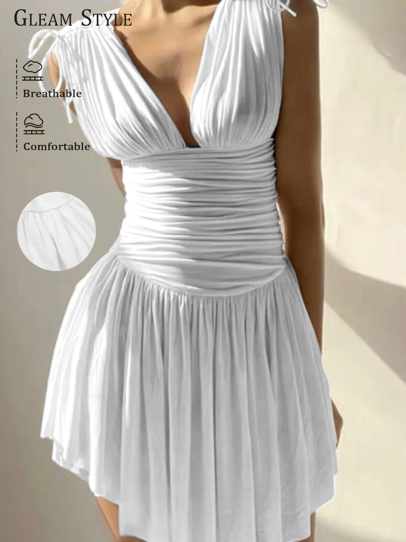 2026 New European and American Fashion Dress, Slim-Fitting All over Print Dress, Unlined Solid Color Dress, Ideal for All Seasons