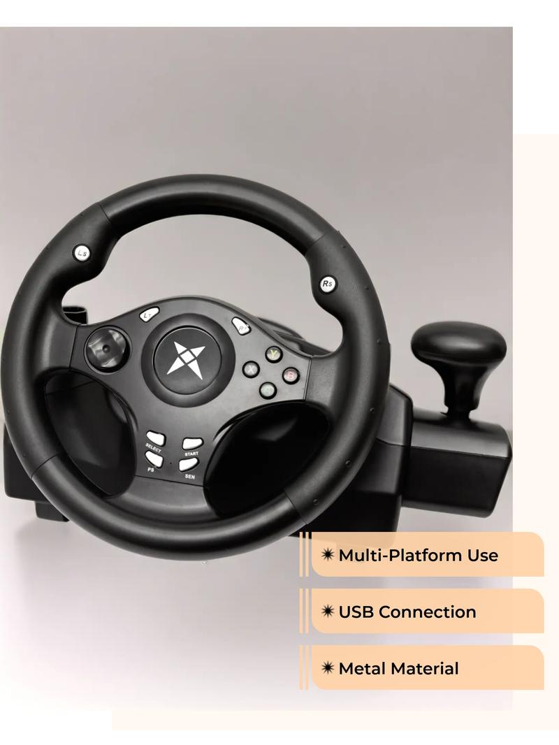 The gaming steering wheel is suitable for multiple platforms Game Console Accessories