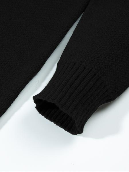 Men's Solid Color Crew Neck Sweater, Casual Fashion Long Sleeve Jumper for Fall & Winter, Men's Knitwear for Daily Wear, Tops