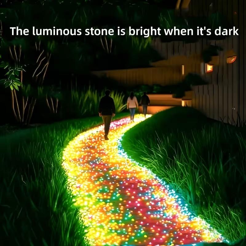10000pcs Outdoor Glowing Stones for DIY Decor, Aquarium, Garden, Bonsai, Path, Fish Tank, Pot, Party, Micro Landscape, Durable Gardening Accessories
