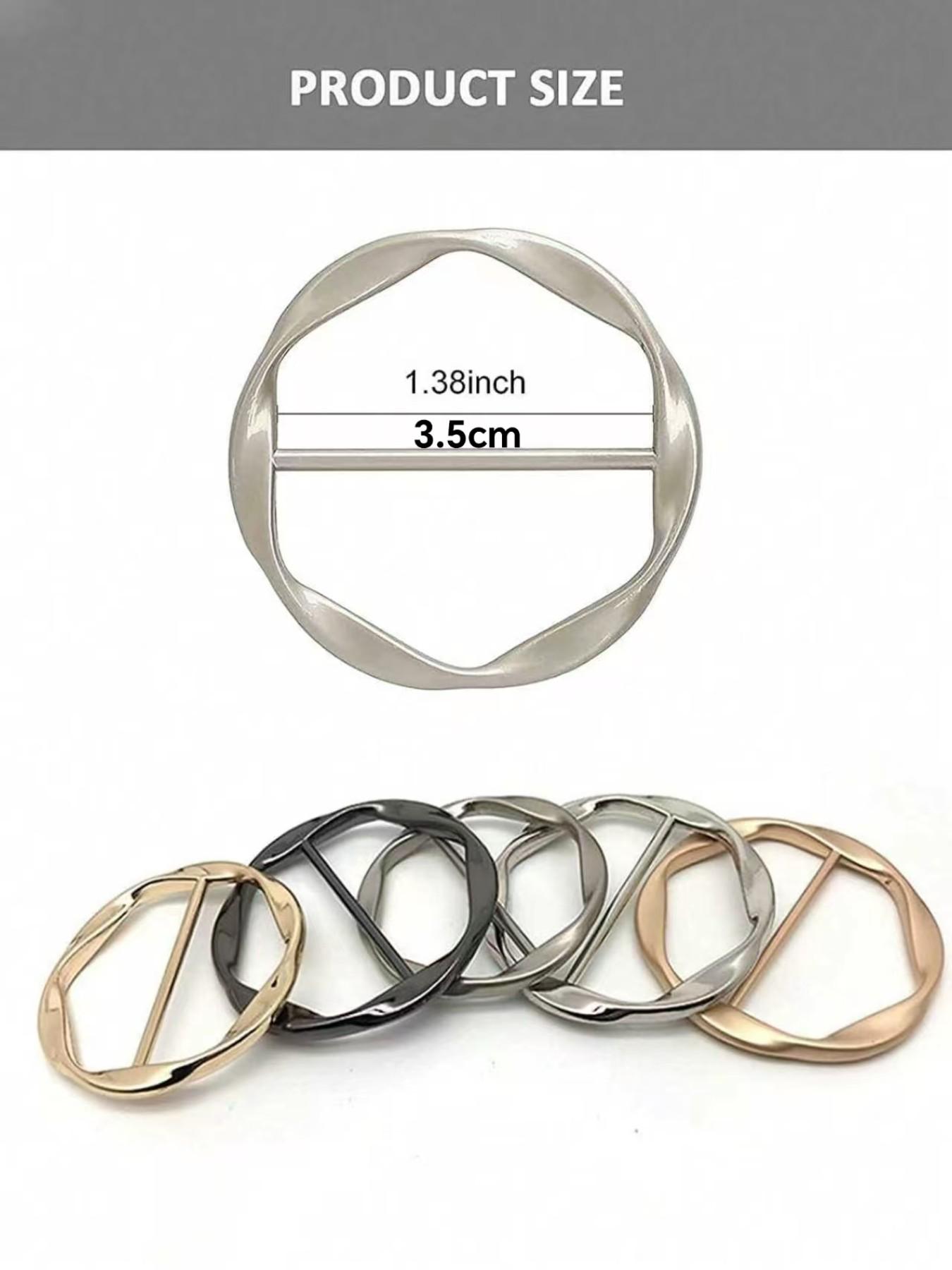 5-Piece Multi-Functional Metal Scarf/tee Clips, Easy Knotting and Waist Cinch Accessories, Ideal for Sewing, Knitting, DIY Crafts