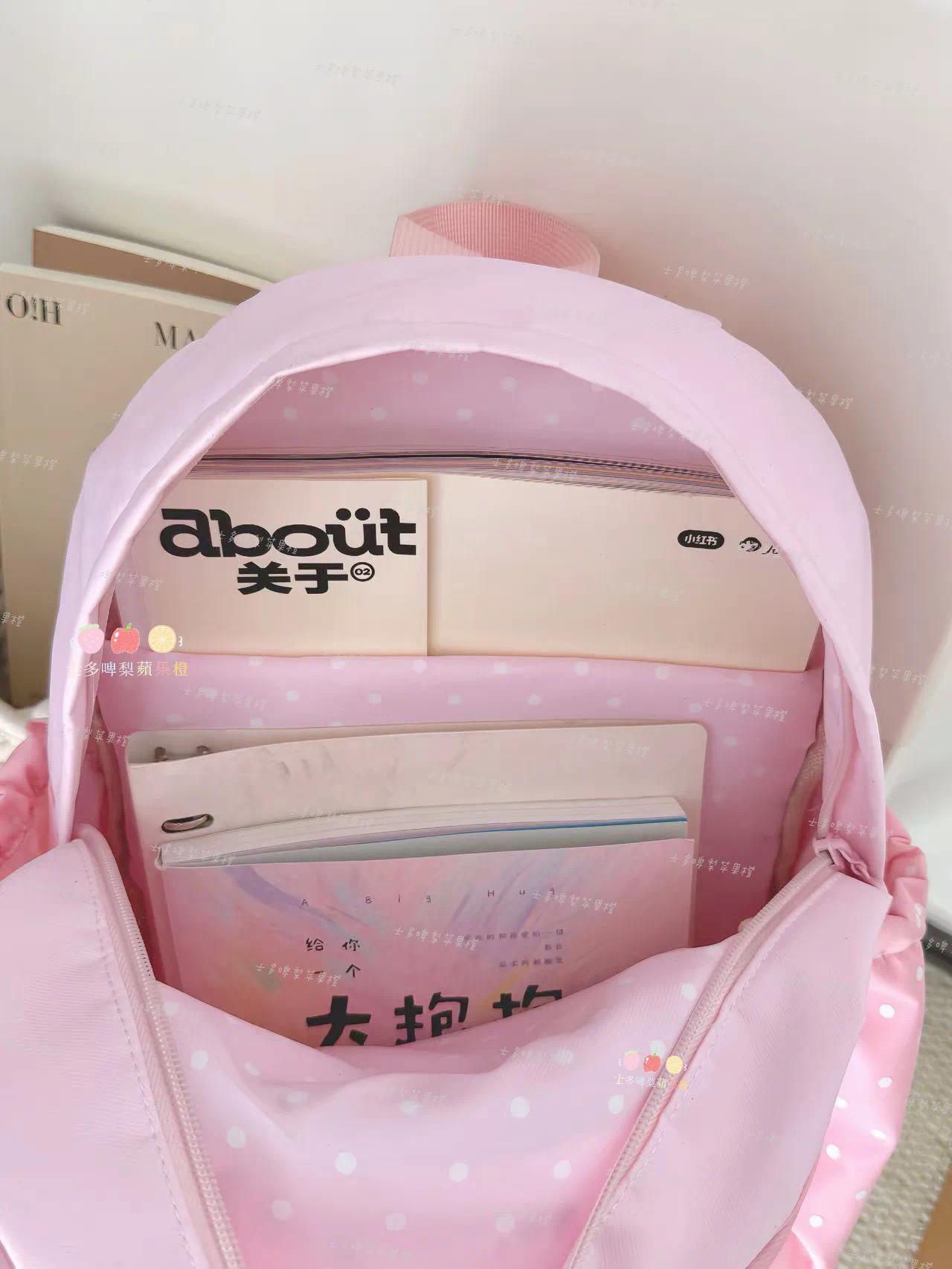 37cm Sugarbunnies Pink Backpack Large Capacity Multi-Layer Storage Travel Take Bag  Anime Student Rewards Girl Birthday Gift Toy