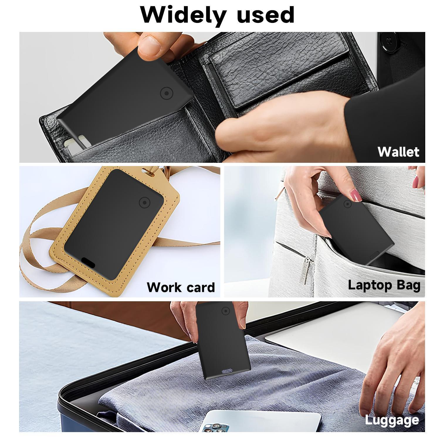 MFi Certified Bluetooth Wallet Tracker Card with Keyhole Slot, FindMy Sync GPS Trackers for Wallet/Keys, iOS-Only Locator, 5-10 Year Long-Lasting Battery Phone Accessory, Ideal Mothers' Gifts, Tools And Gadgets, Cool Mom Gadgets