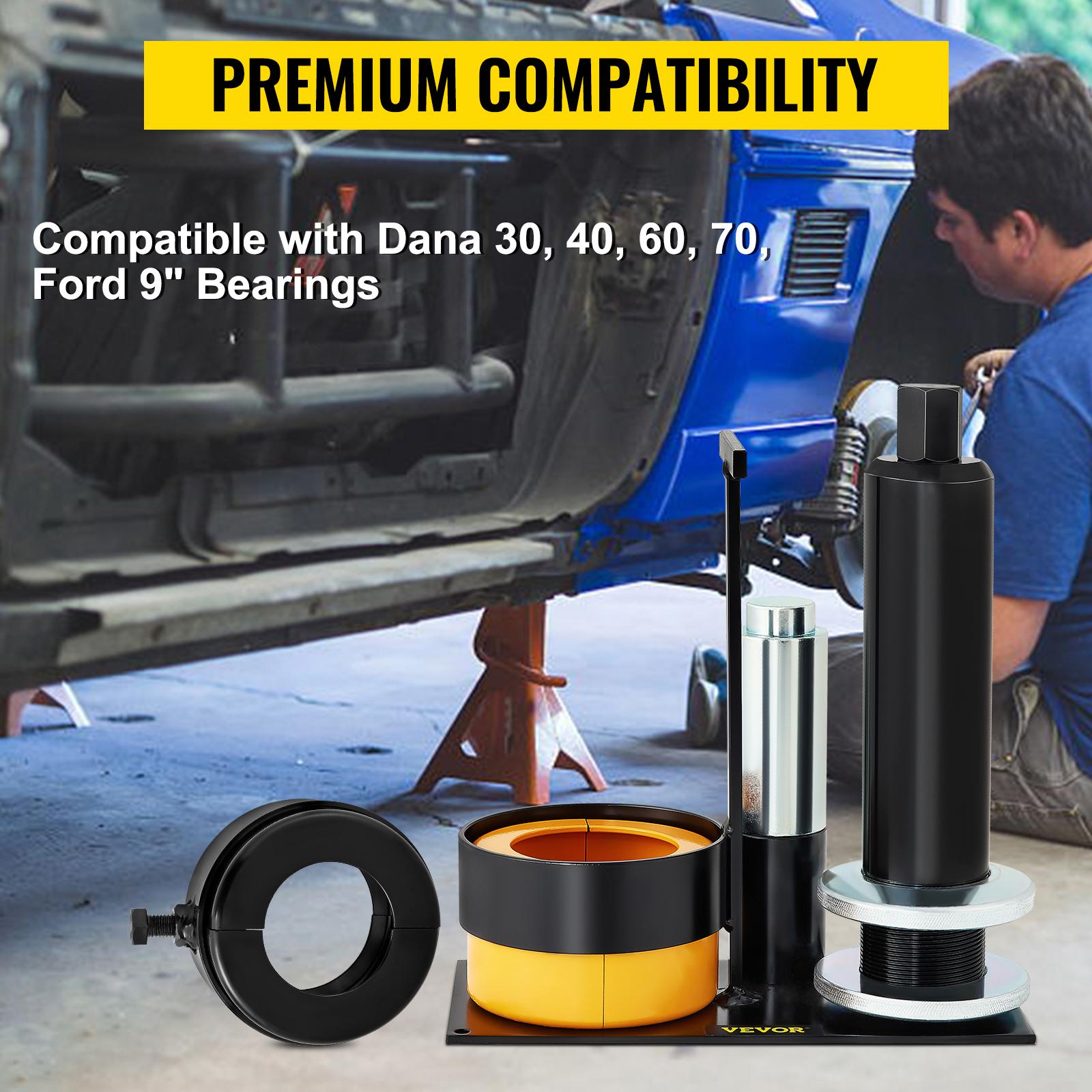 VEVOR Carrier Pinion Bearing Puller, Compatible with Dana 30, 40, 60, 70, Ford 9 Bearings, Pinion Puller Tool with 2 Clamshells, 45# Steel Clamshell Carrier Bearing Puller for Auto Repair