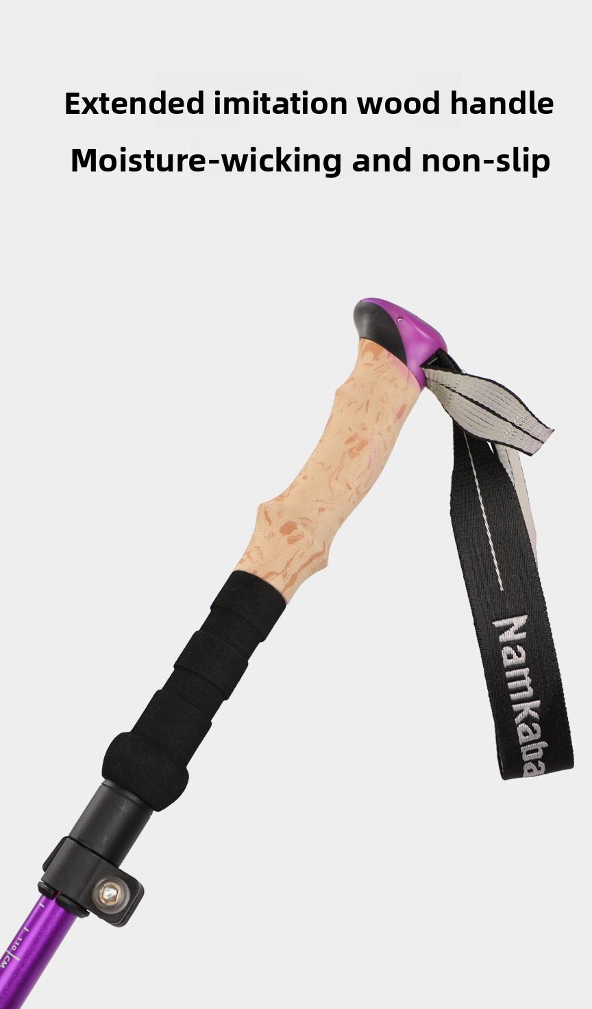 Namkabaw Ultra Light 6061 Aluminum Alloy Hiking Cane Foldable Hiking Cane Outdoor Hiking Cane