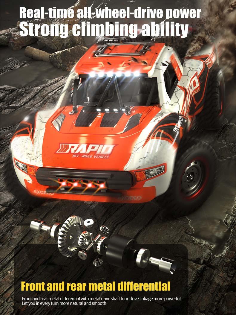 VISAS Remote Controlled Off-road Toy Car Q130, 1:14 70KM/H 4WD Highspeed rc- upgrades-Double Car Shell Competitive Brushless Motor RC Cars for Adults